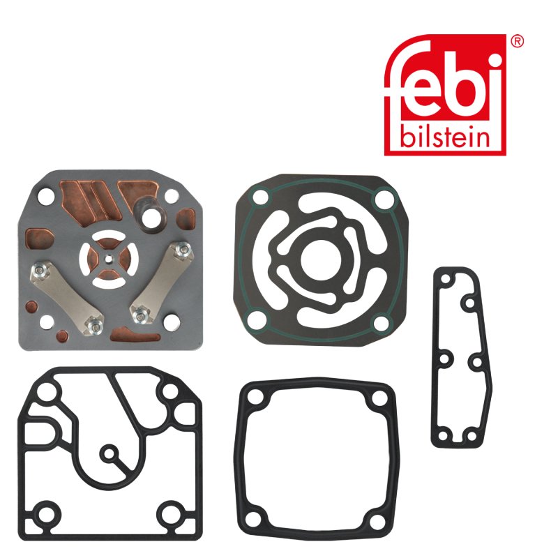 Kit de rép clapet à lamelles pour compresseur pneumatique, avec plaque de vannes