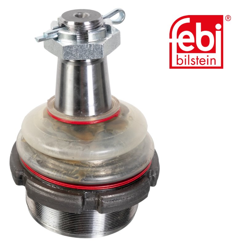 Rotule de suspension avec écrou à créneaux et goupille