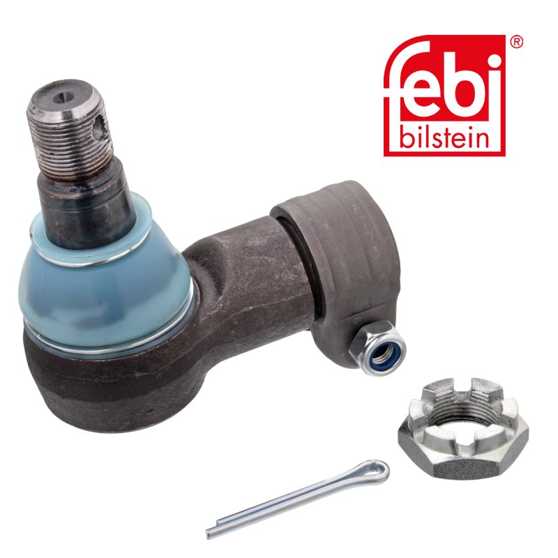 Articulation pour cylindre hydraulique de direction avec écrou crénelé et goupille fendue