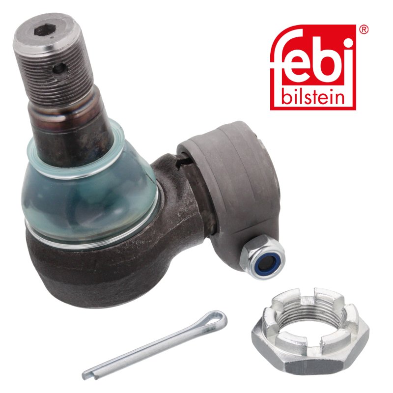 Articulation pour cylindre hydraulique de direction avec écrou crénelé et goupille fendue