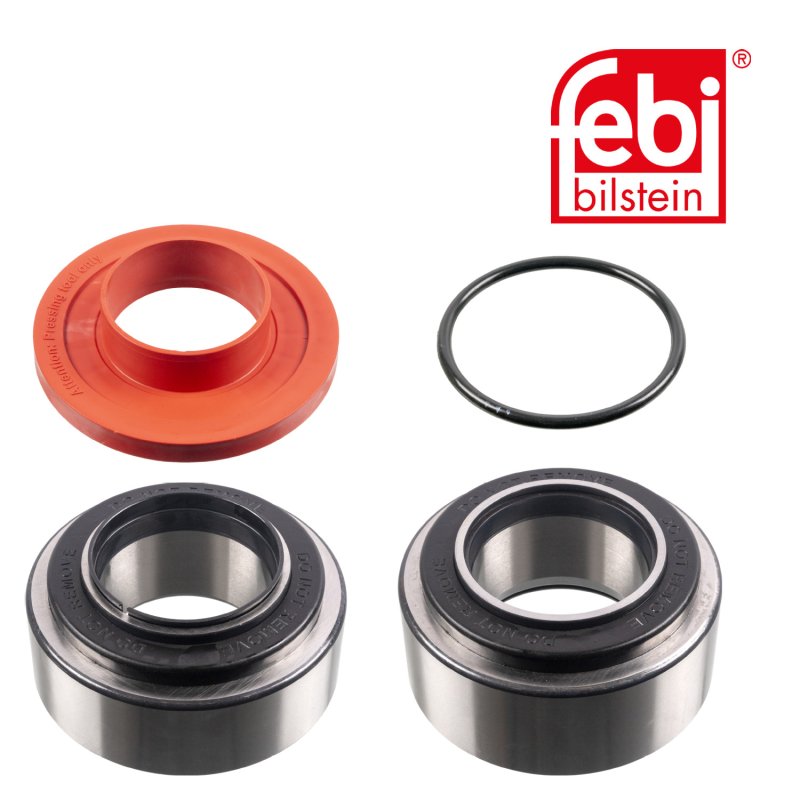Kit de roulement de roue avec bague d'étanchéité d'arbre et circlip