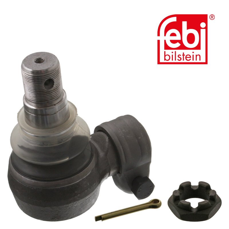 Articulation pour cylindre hydraulique de direction avec écrou crénelé et goupille fendue