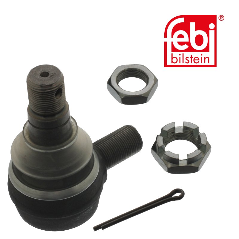 Articulation pour cylindre hydraulique de direction avec écrou crénelé et goupille fendue