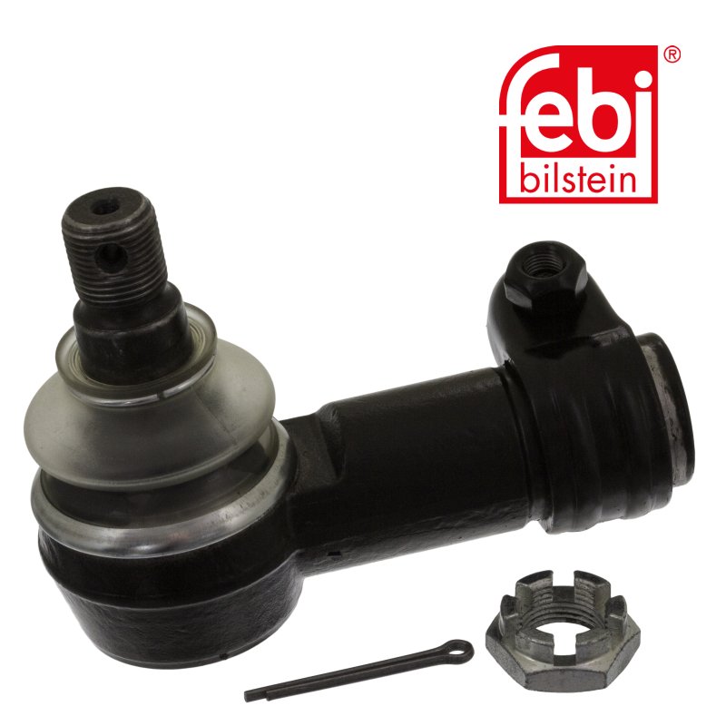 Articulation pour cylindre hydraulique de direction avec écrou crénelé et goupille fendue