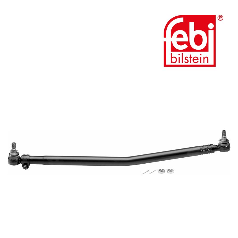 Barre de direction avec écrous à créneaux et goupilles