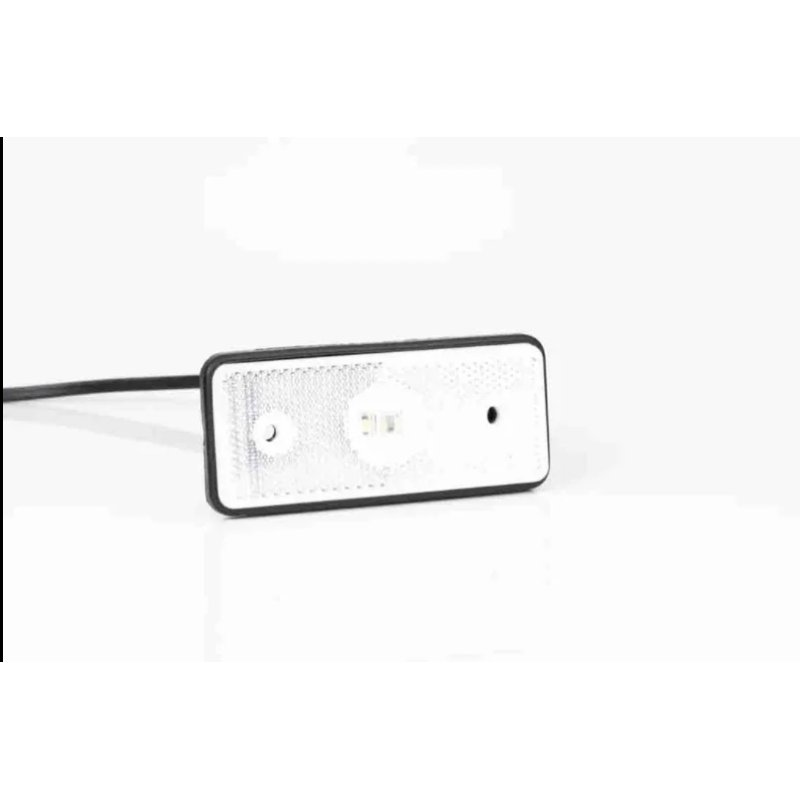 LED markeringslicht wit | 12-24v | 50cm. kabel blanc extrémité ouverte