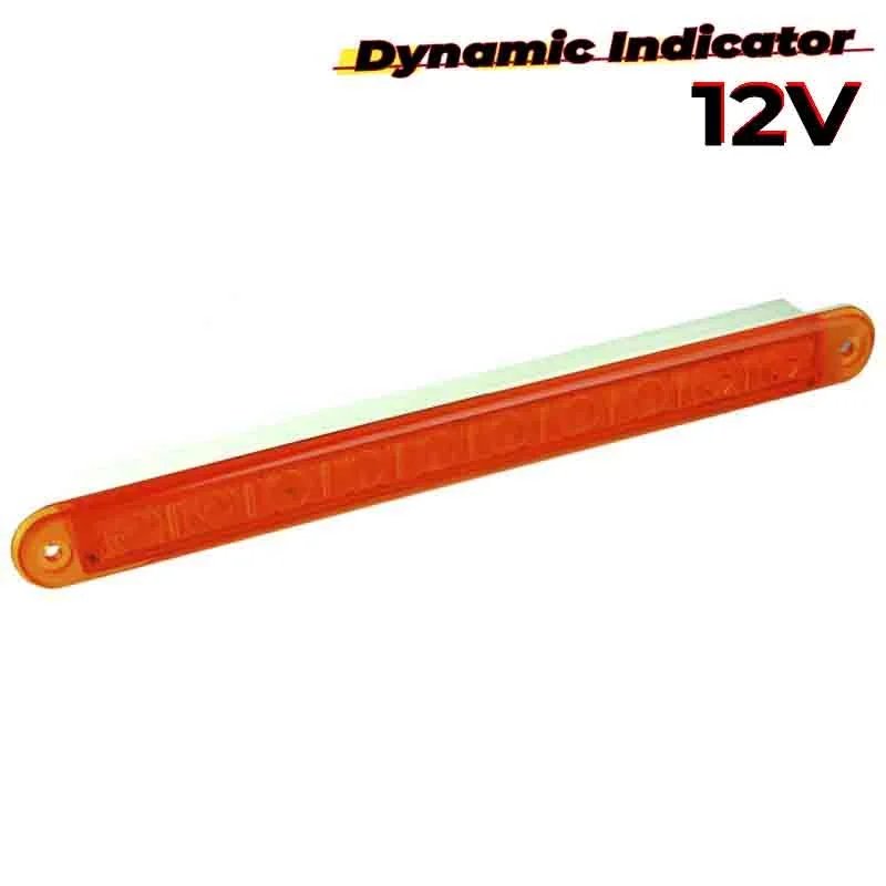 barre clignotant dynamique LED slimline orange | 12V | 40cm. de cable
