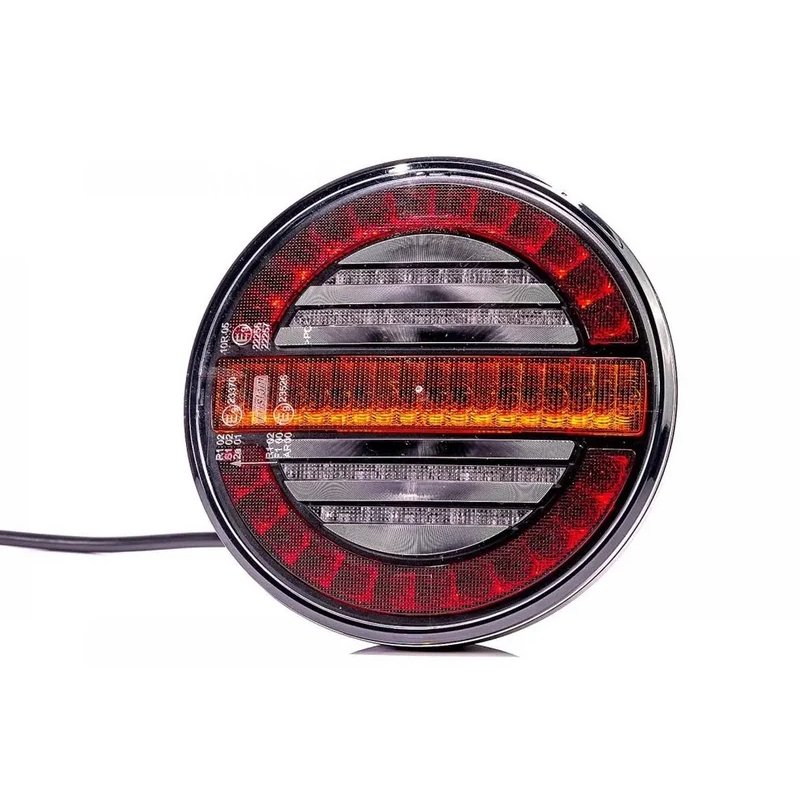 barre arrière LED, rond avec feu clignotant dynamique 12-24V 4m cable