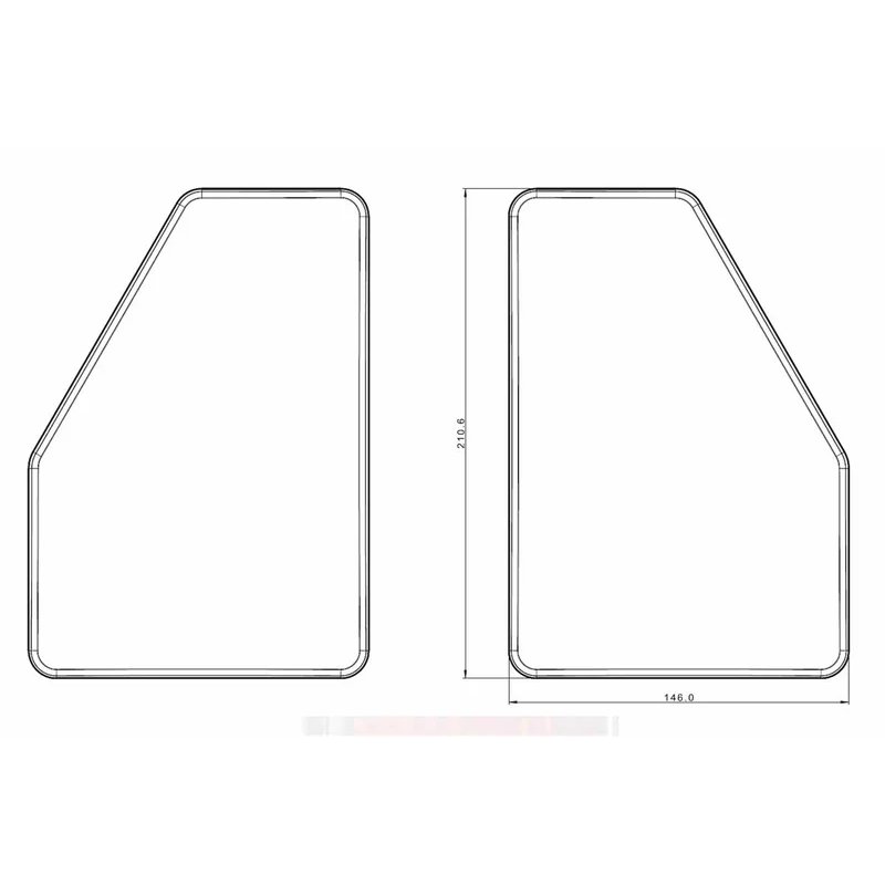 gauche | barre arrière LED | modèle triangle | 12V | 6-fonctions | 100cm. cable