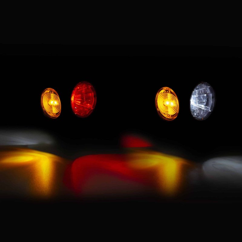 barre de gabarit LED gauche rouge/blanc/ambre 12-24V 0.5m+1.5mm² con