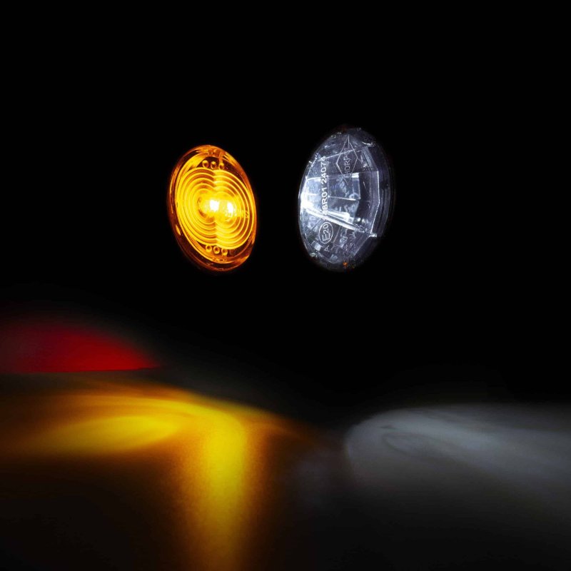 LED barre de gabarit droite rouge/blanc/ambre 12-24V 0.5m+1.5mm² con