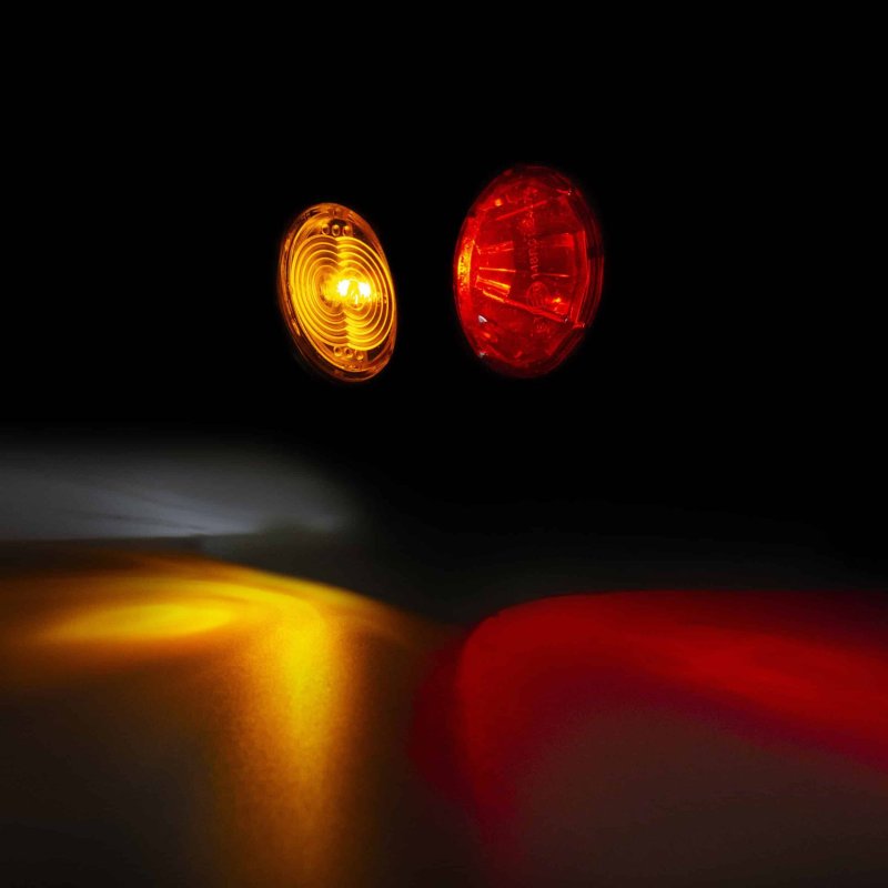 LED barre de gabarit droite rouge/blanc/ambre 12-24V 0.5m+1.5mm² con