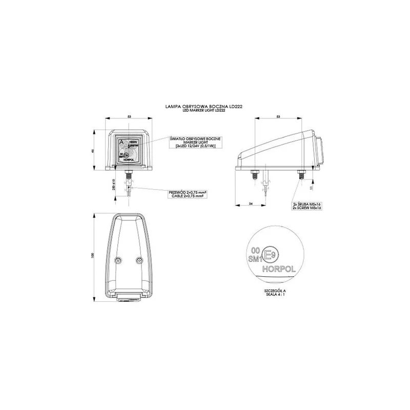 barre de position LED orange | 12-24V
