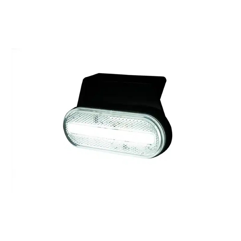 barre de position LED blanc avec support | 12-24V | 50cm. de cable