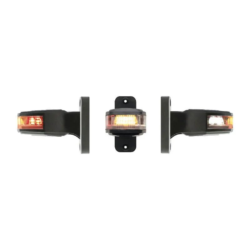 gauche | feux de gabarit LED | 12-24V | 30cm. de cable | rouge-blanc-ambre