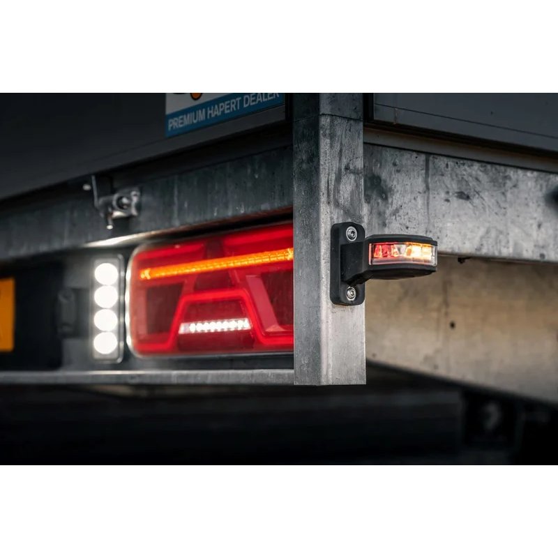 gauche | feux de gabarit LED | 12-24V | 30cm. de cable | rouge-blanc-ambre