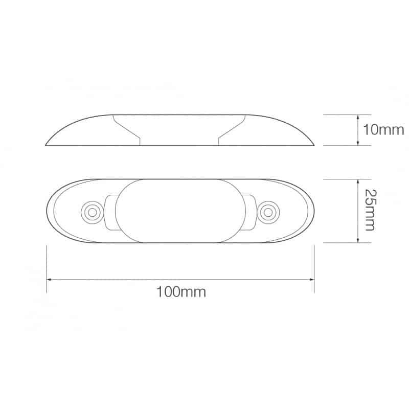 eclairage intérieur LED | sans interrupteur | câble de 10cm | blanc | 12V | lumière blanche froide