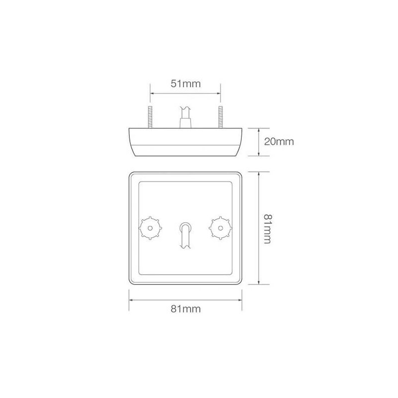 barre de brouillard compact LED | 12-24V | 30cm cable