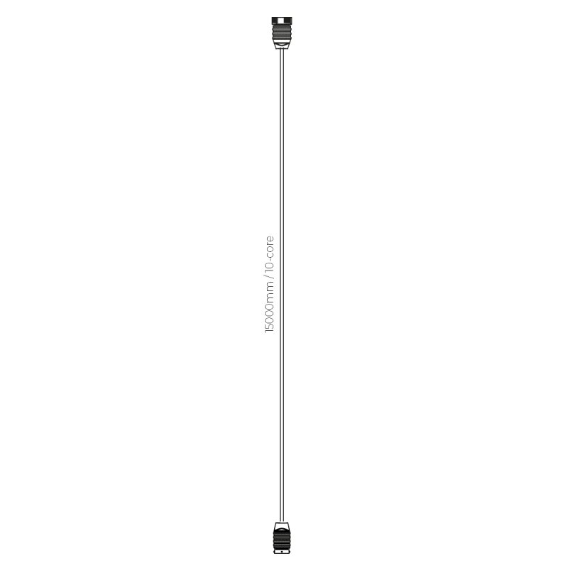câble principal 15m | excl. câble latéral | 10 fils | 2x 15P baïonnette