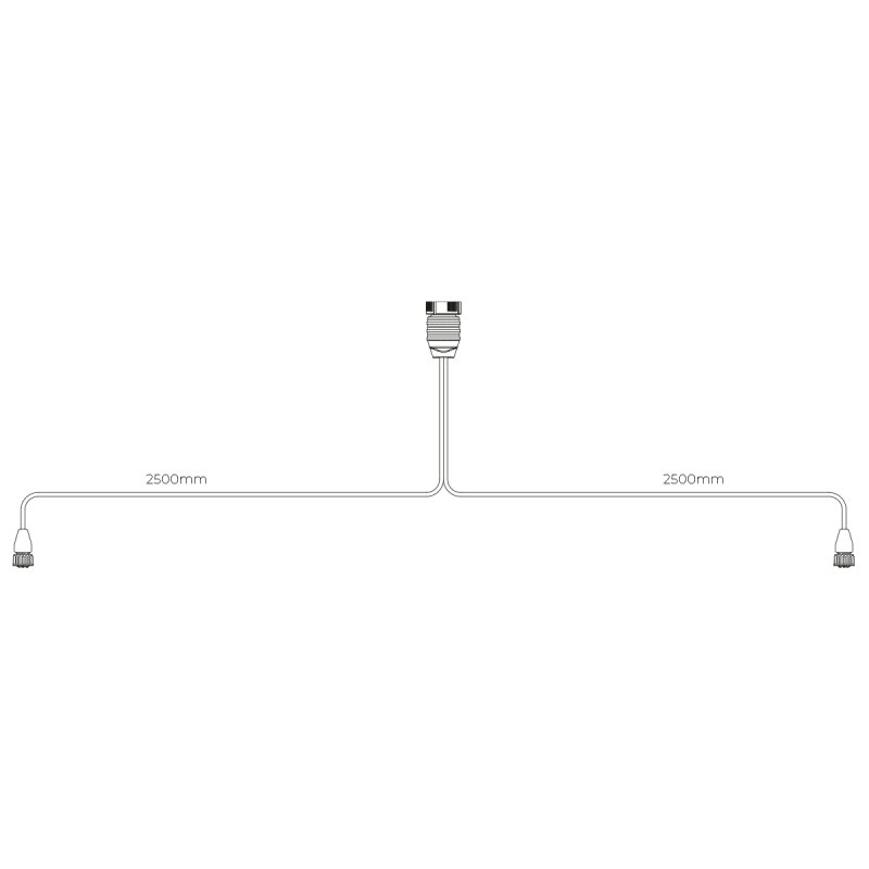 câble de feu arrière 15P baie. vers 2x 7-PIN AMP excl. side-kabe