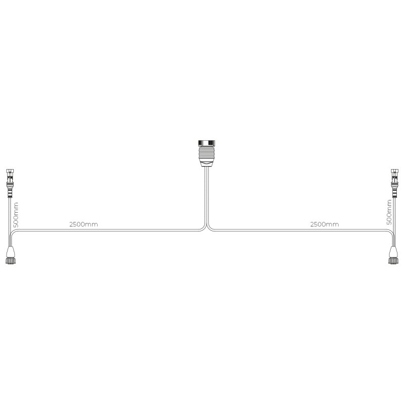 câble de feu arrière 15P baie vers 2x 7-PIN AMP incl. kabe latéral