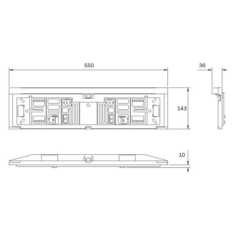 support de plaque d'immatriculation LED ADR avec éclairage 2,5m + superseal