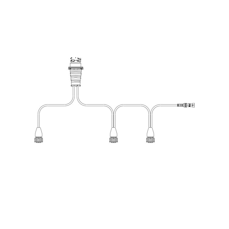 câble Y pour 3 feux de recul(5-PIN) incl. câble latéral