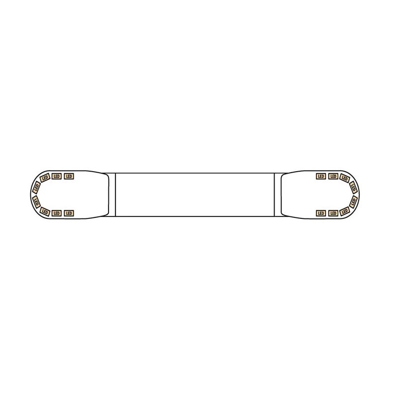 rampe lumineuse LED orange | série 13 | ECE-R65 orange | 1500mm | 16 LED's