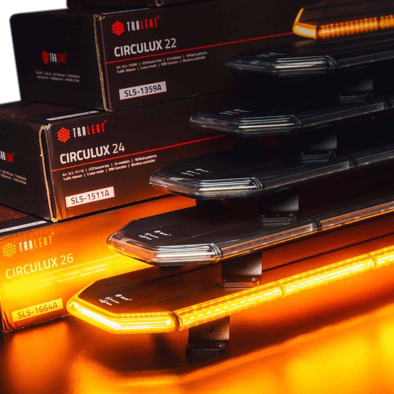 rampe lumineuse LED orange | 1664mm | 12-24V | boîtier de commande inclus