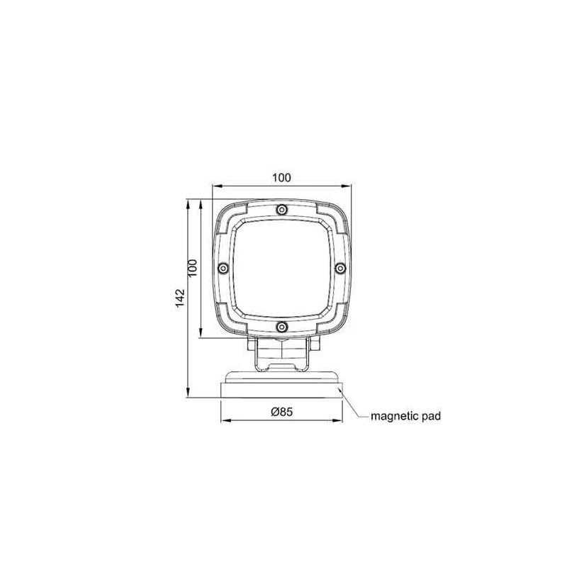 barre de travail LED 1000 lumen sur base magnétique 12-24V 3.0m serpentin électrique
