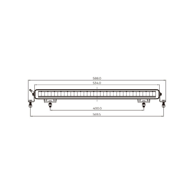barre LED Nemesis 530 feux de position de jour bicolores 10-32v - 53,4cm - 7560lm