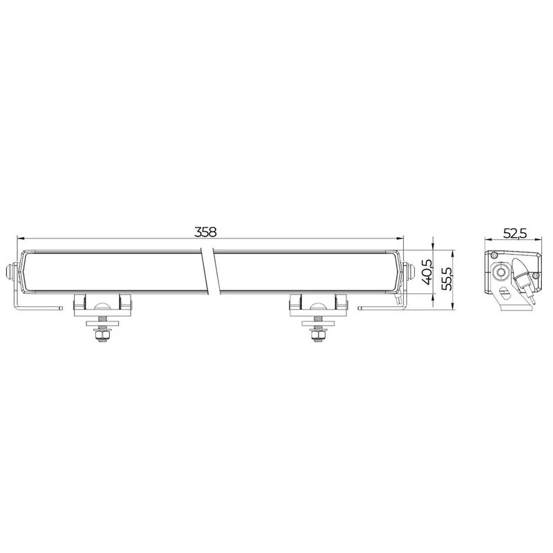 barre lumineuse LED Spartan avec feux de position diurnes orange ou blancs 6 400 lumen