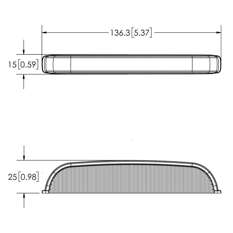 barre flash LED R65 compact orange 9 LED 12-24V Am