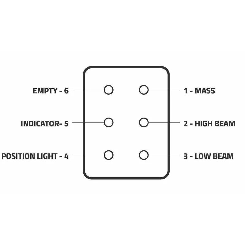 phare LED gauche, 10-30v, connecteur Deutsch 6-PIN, Cabuchon non traité
