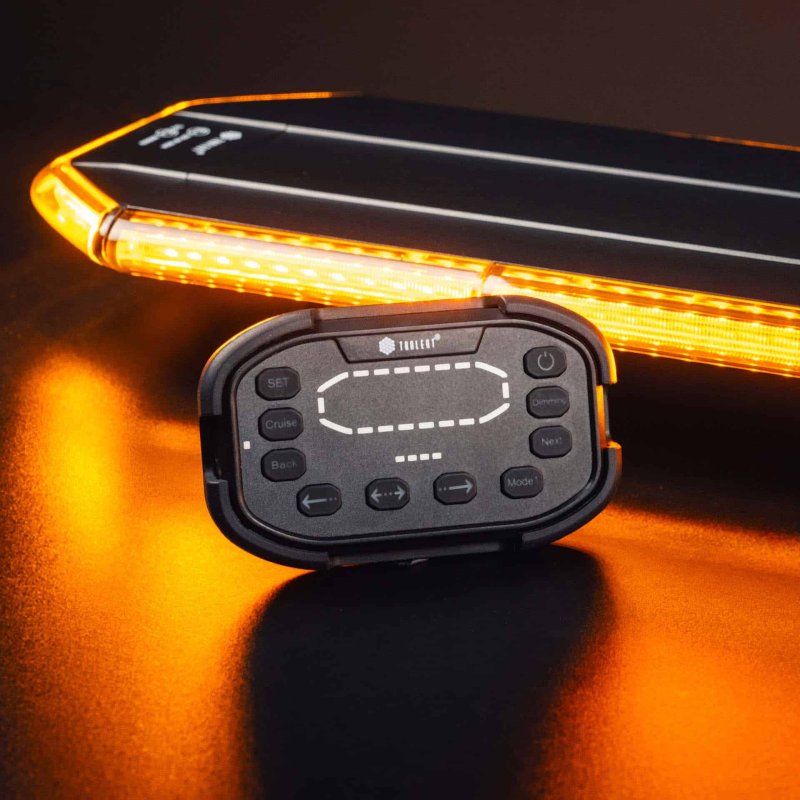 rampe lumineuse LED orange | 1206mm | 12-24V | boîtier de commande inclus
