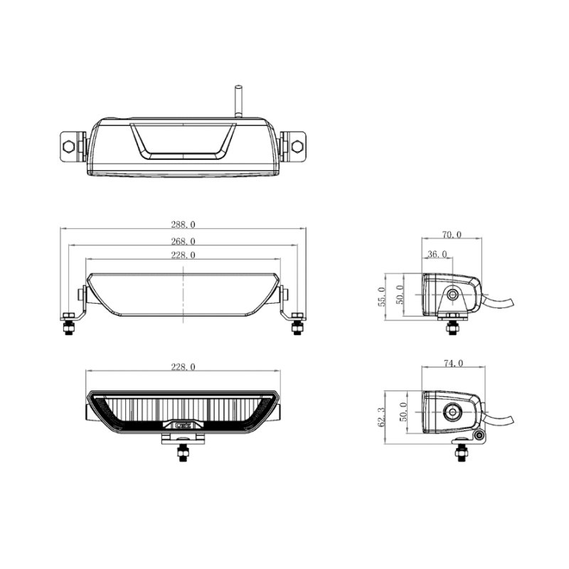 barre LED blanche OZZ XB1 P9