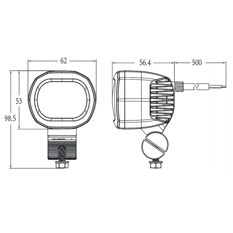 ligne bleue lampe LED pour chariot élévateur | 10-80v | 50cm. cable