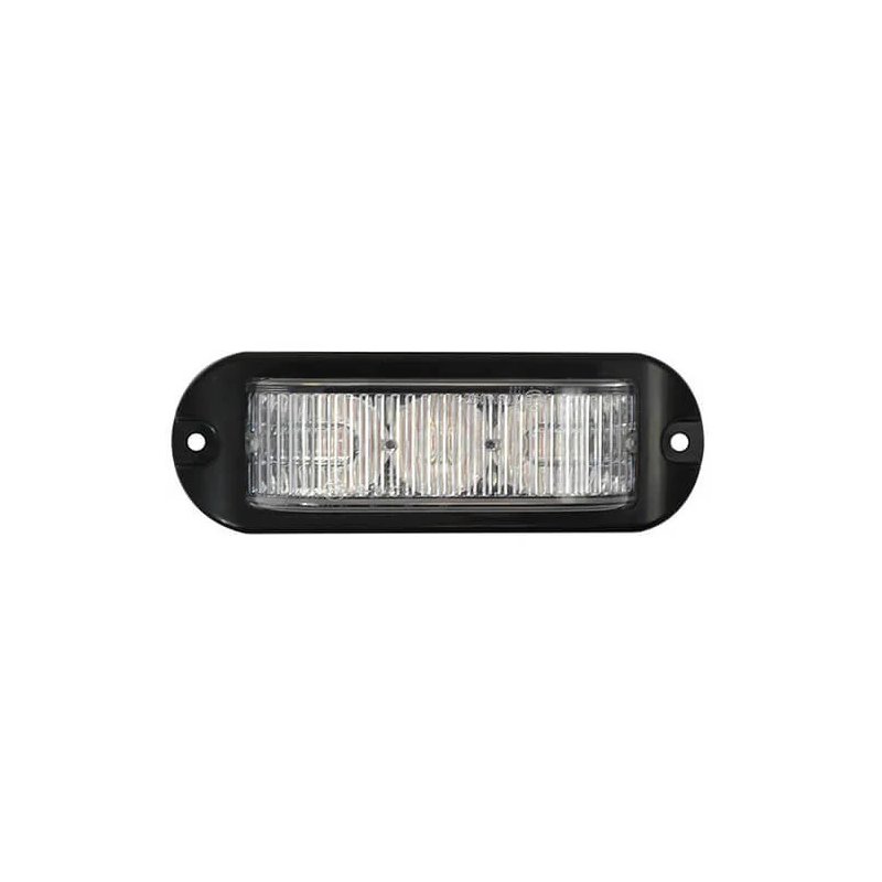 barre flash LED 3 LED | Orange | 180 degrés | 10-30v