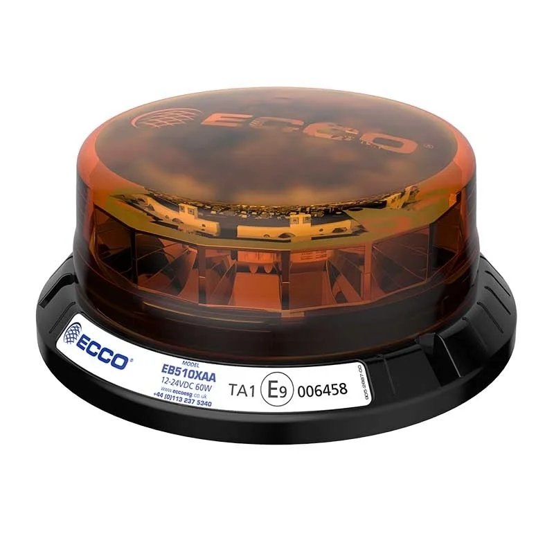 gyrophare LED R65 12-24V Orange - CISPR25 - IP69K 3 boulons