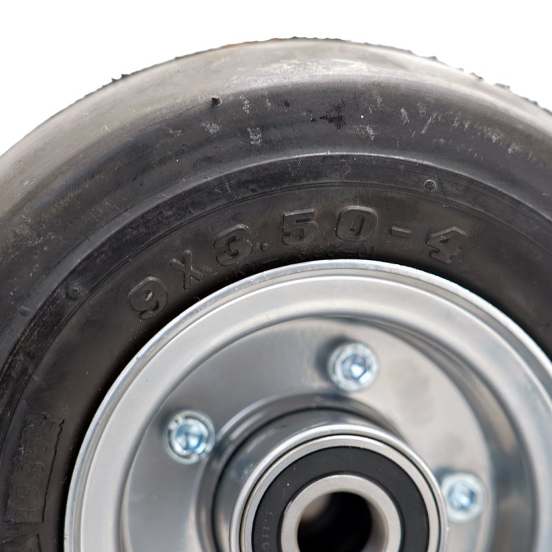 pneu + roue 9x3.50-4 2.10-4 ET0 roulement à billes Ø20 NL75mm métal KT-739G gris argent