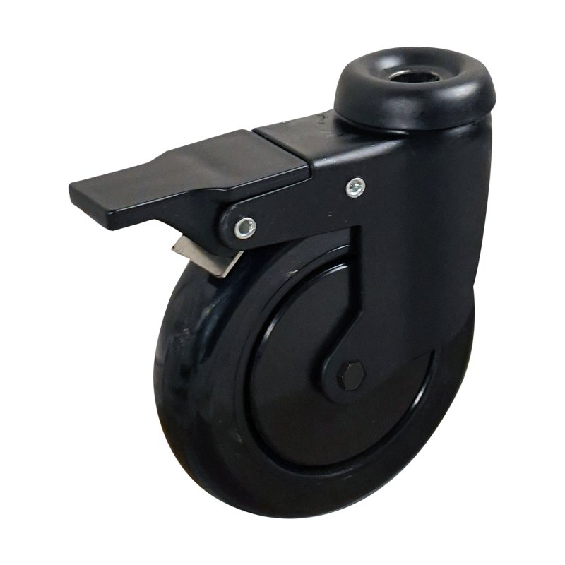 roulette pivotante avec frein 80mm serie 65 ᠆ 48 trou pour boulon roulement à billes Arco