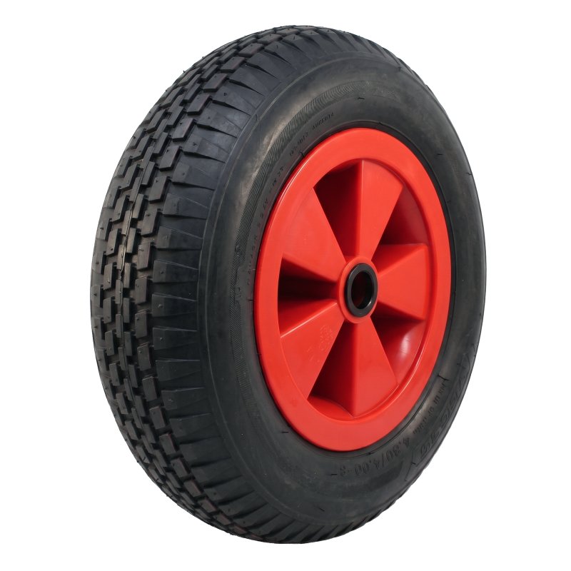 pneu + roue 4.80/4.00-8 2.50Ax8 ET0 NL75mm plastique V-6635 Rouge