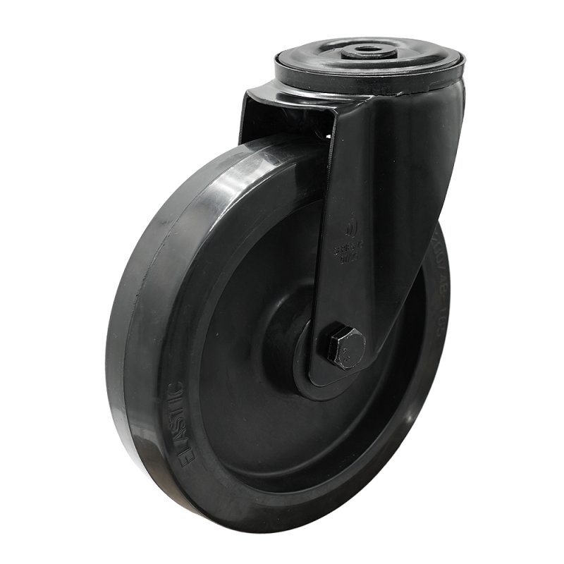 roulette pivotante 200mm Novio Noir série 07 ᠆ 15 trou pour boulon roulement à rouleaux