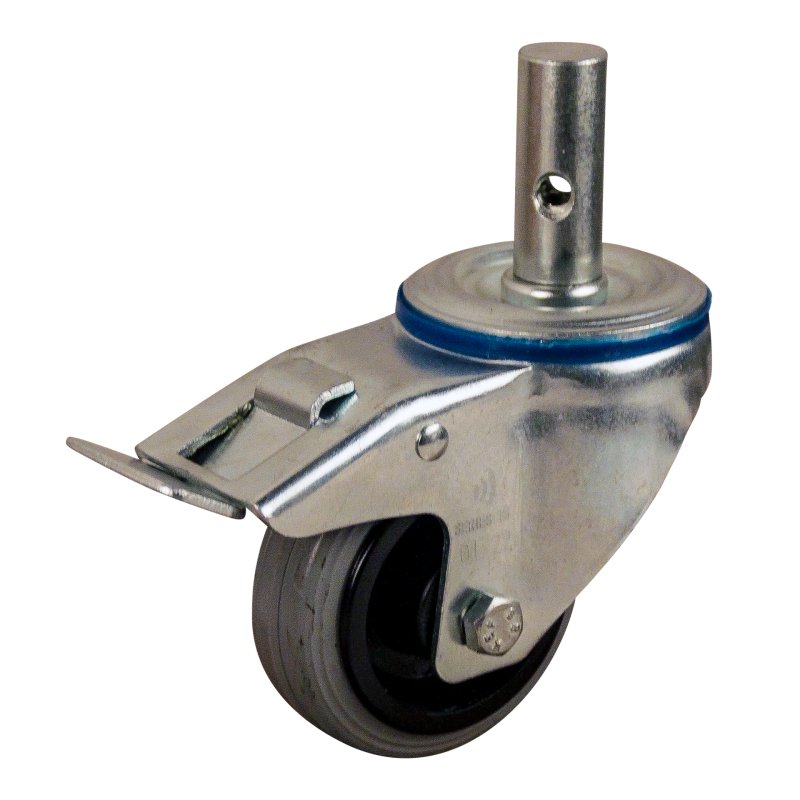 roulette pivotante avec frein 80mm serie 11 ᠆ 15 goupille palier lisse