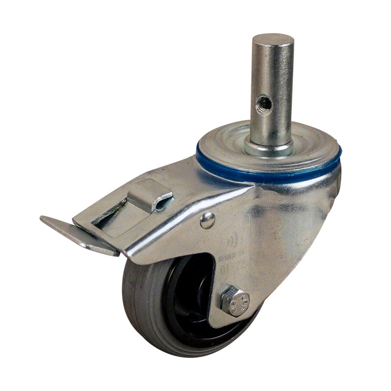 roulette pivotante avec frein 80mm serie 11 ᠆ 15 goupille roulement à rouleaux