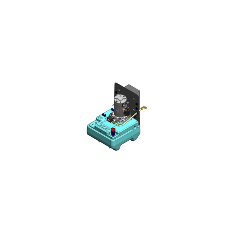 agrégat compacte hydraulique "KUBE" DC24V-2.2KW RE 15L réservoir plastique bouton poussoir pupitre