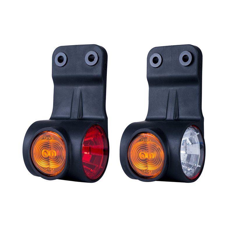 LED breedtelamp links rood-wit-amber 12-24V 60cm kabel