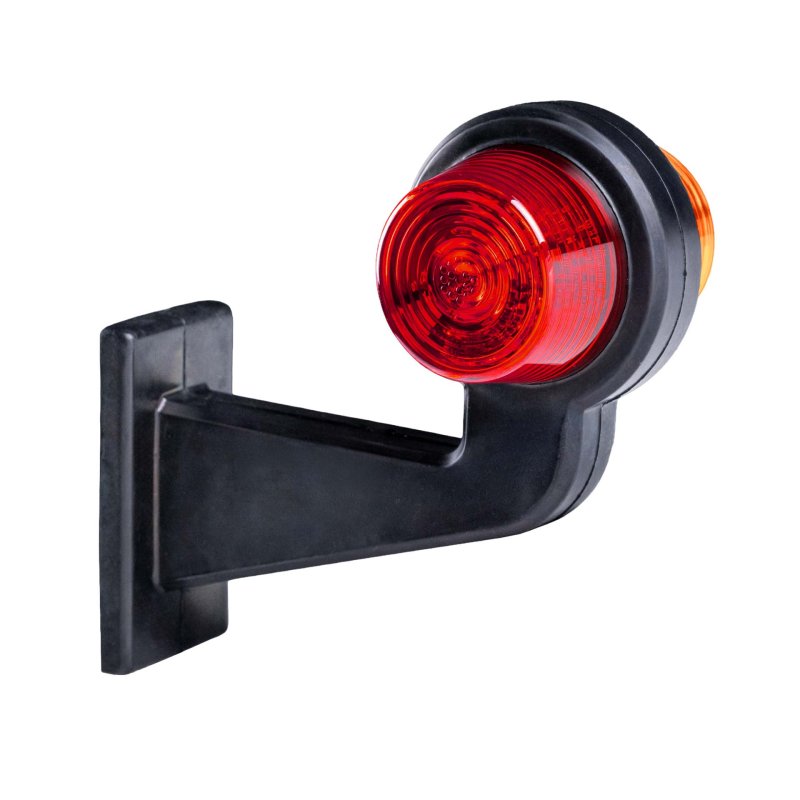 LED breedtelamp set 12-24V | rood-amber | 165mm paal