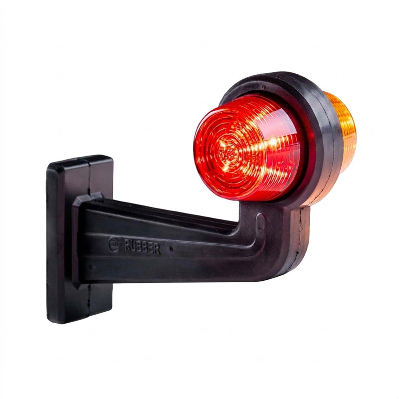 LED breedtelamp set 12-24V | rood-amber | 195mm paal