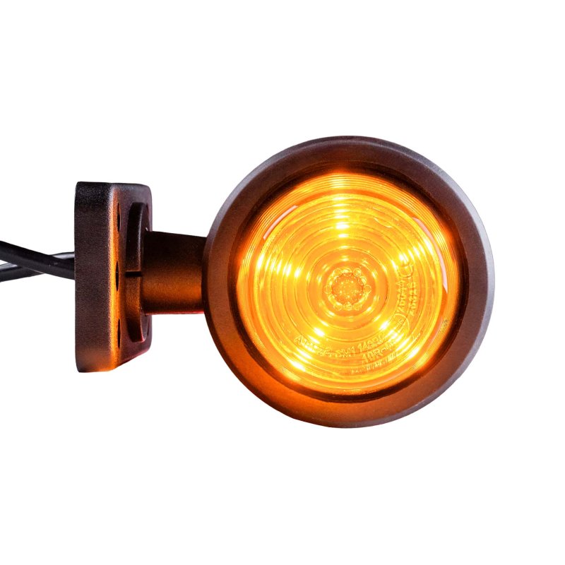 LED breedtelamp set 12-24V | rood-amber | korte paal